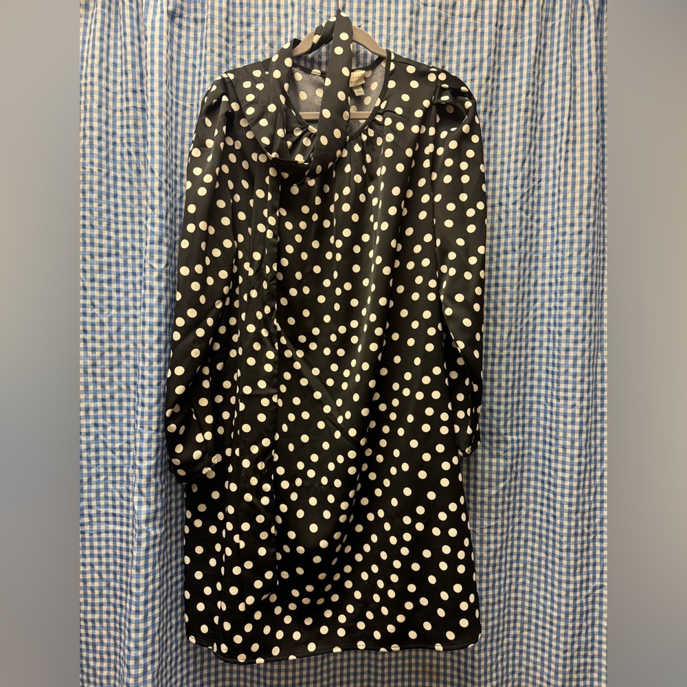 A New Day Black and White Polka Dot Dress